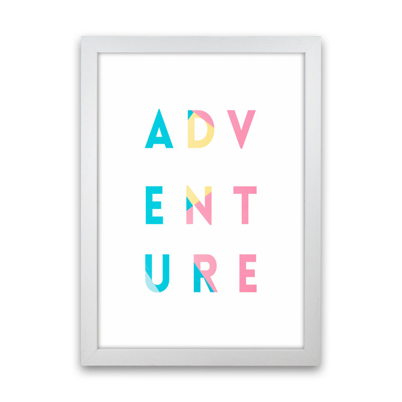 Adventure In Colours - Print, 63cm H x 46cm W x 3cm D, White Framed