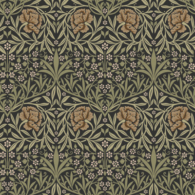 Oxford Union Pink Floral Vines Wallpaper