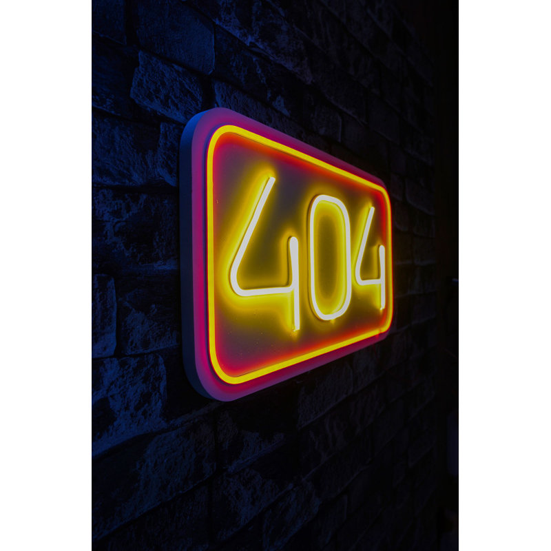 Bande lumineuse néon flexible à DEL, étanche IP67, 16,5 po x 17,3 po x 0,8 po | 12V DC, 25,2 watts | Système de suspension mural rouge et jaune en mousse de PVC | Parfait pour la décoration intérieure, les fêtes et les événements