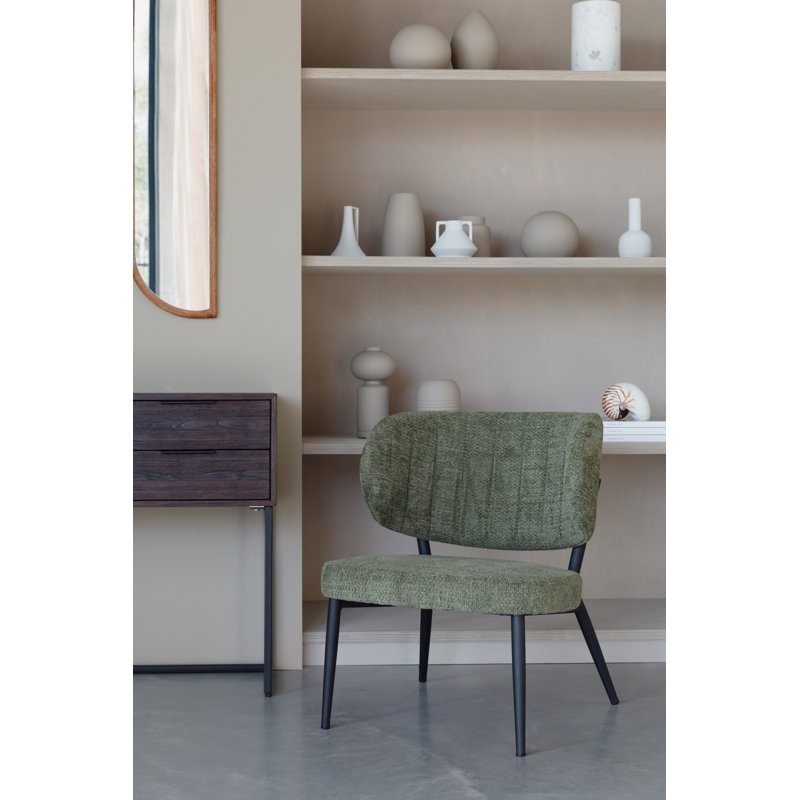 Sanne Lounge Chair, Green Gray Polyester
