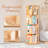 360° Display 4 Tier Thick Solid Wood Rotating Bookshelf