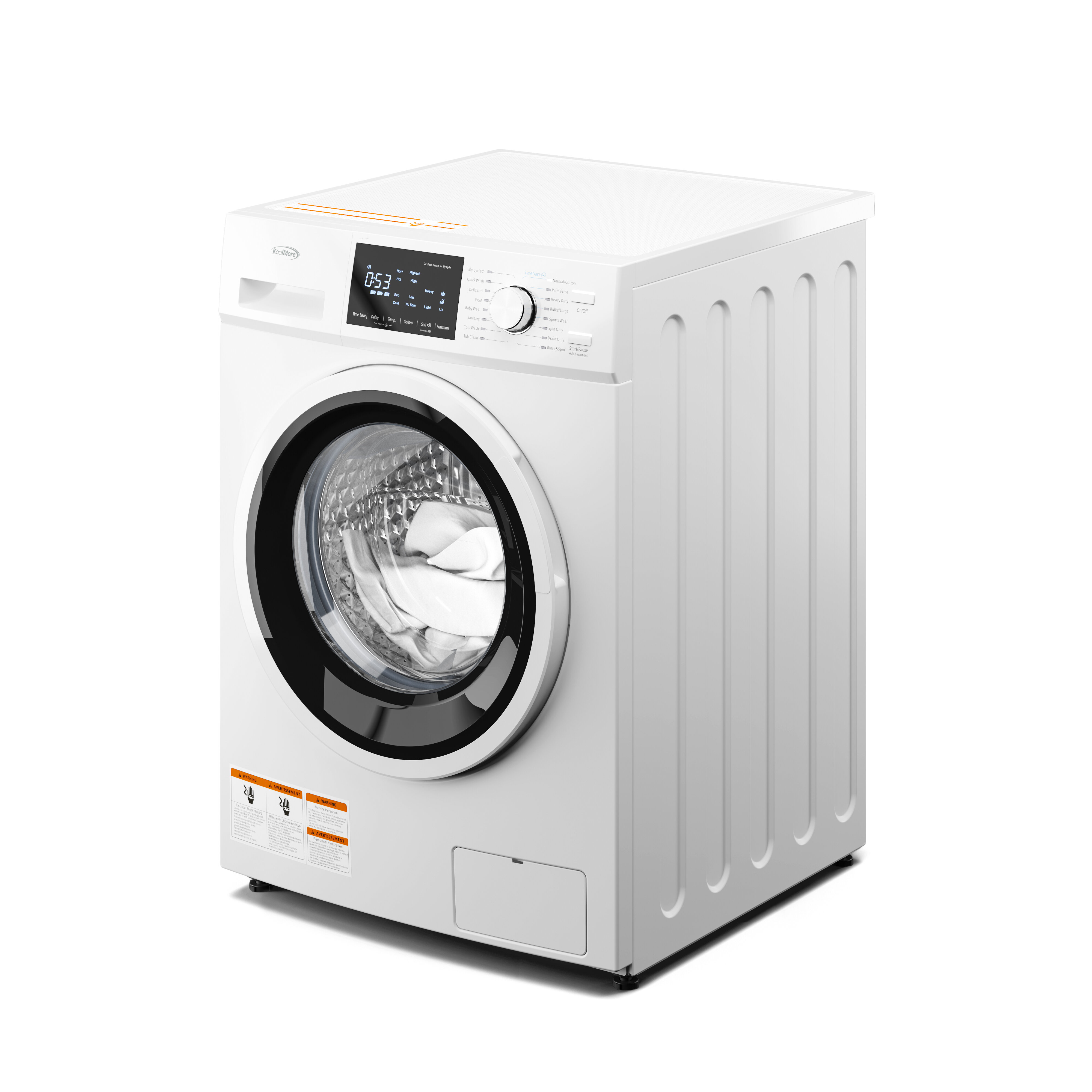 2.7 cu. Ft. Front Load Washer with 16 cycles in Compact White