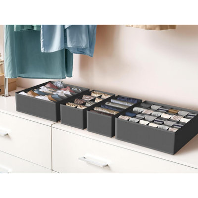 Closet Underwear Organizer Drawer Divider 4 Set