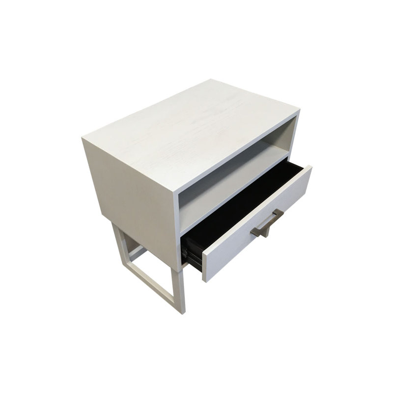 Lendora 60cm W Bedside Table, Grey, Light Grey