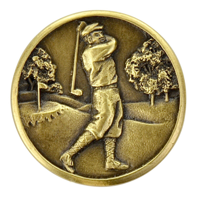 Poignée ronde Great Diamonds 1,125 po, Laiton antique