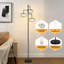 Lampe sur pied moderne en cristal RVB - Lampe d'ambiance DEL RVB sans fil, rechargeable et à intensité variable, avec télécommande - Transparent