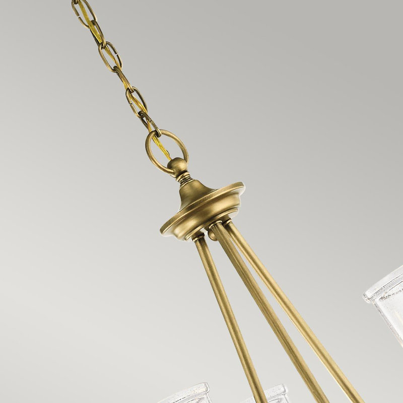 Eide 3 - Light Shaded Chandelier, Natural Brass