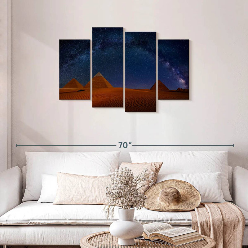 Adella Starry Sky Over Giza Pyramids, 27" H x 43" W