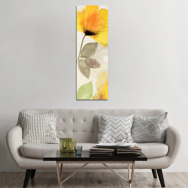 Happy Florals I by Aimee Wilson - Wrapped Canvas Panoramic Gallery-Wrapped Canvas Giclée, 152.4 cm H x 50.8 cm W x 1.91 cm D