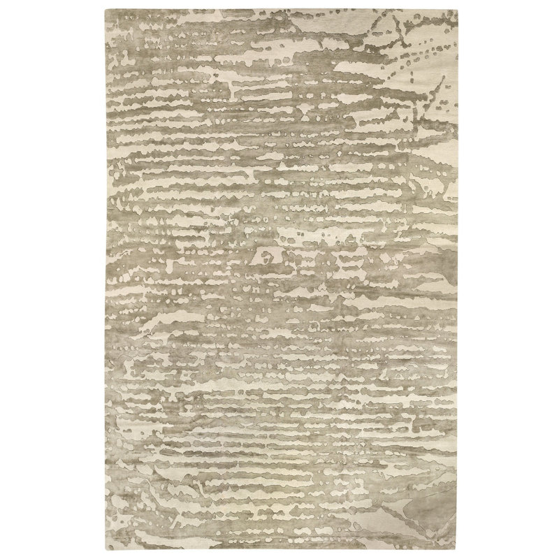 Streets of Paris Hand Woven Silk and Wool Abstract Area Rug, Runner 2'9" x 10'