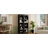 Free Standing 5 Tier Bookshelves, Bookcases Set Of 2, Farmhouse Two-Tone Storage Cabinet With Adjustable Shelves, Modern 72"H Kitchen Pantry Cabinet For Living Room, Home Office, Black