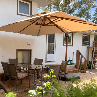 Parasol en porte-à-faux rectangulaire double 9 pi x 12 pi
