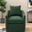 Fauteuil d'appoint pivotant confortable, capitonné vert pour le salon