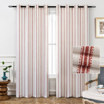 Exclusive Fabrics Cabana Cotton Horizontal Stripe 108-inch Curtain