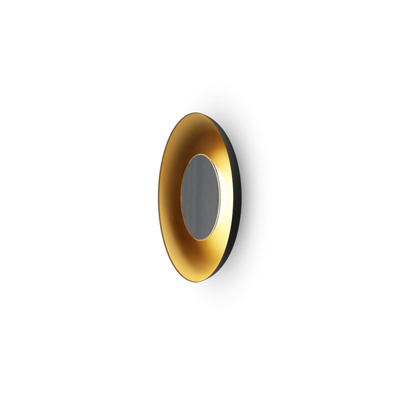 Ramen LED Flush Mounted Sconce, 2.6" H x 18" W x 18" D, Brushed Nickel/Matte Black/Gold