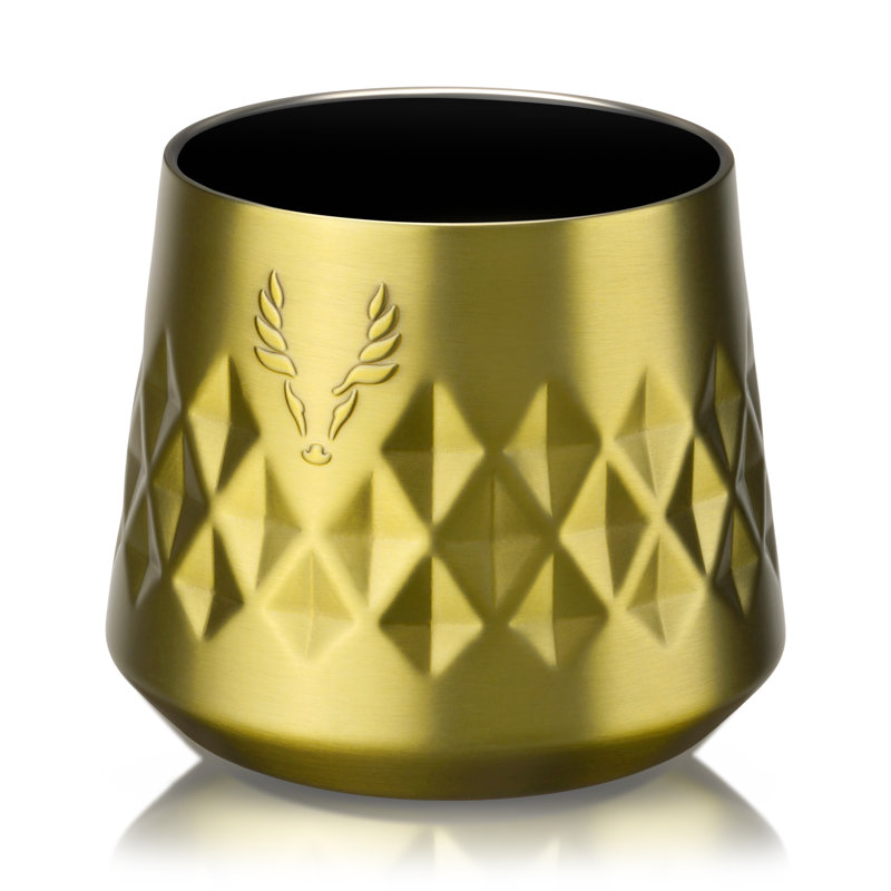 Dégustation de whisky en acier inoxydable Paragon en obsidienne, Doré