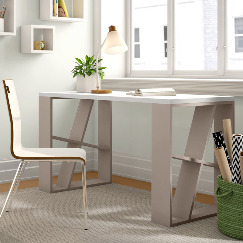 Miranda Modern Multifunctional Desk, Light Mocha