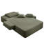 Oversized Plush Corduroy Chaise Lounge Sofa Bed (Dorn Model): Convertible sleeper couch with storage pockets, comes with 3 soft pillows.-2056446169