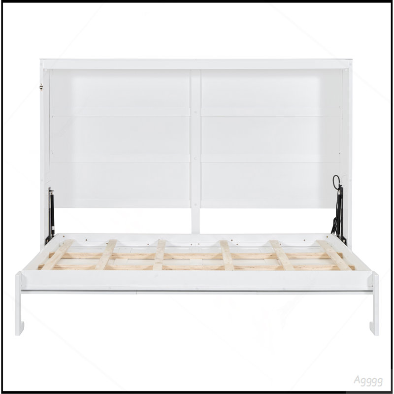 Full Size Murphy Bed Wall Bed,White
