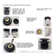 14" Black Polypropylene Tip-Toe Bathtub Leg Drain Assembly with Two-Hole Overflow