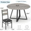 Ensemble de table de salle à manger 5 pièces 43,31 "pour 4 personnes, table de cuisine en bois rétro avec 4 chaises rembourrées