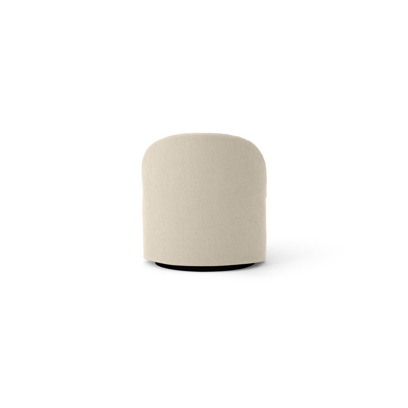 Tearoom Swivel Barrel Chair, Ivory Cotton Blend