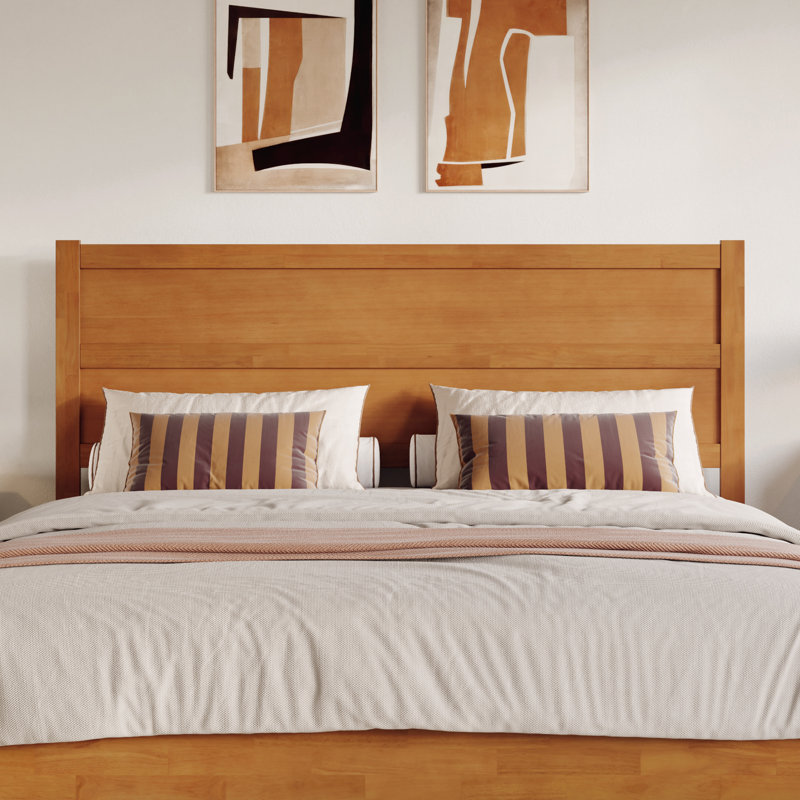 Aveline Wood Panel Headboard, Light Toffee, King