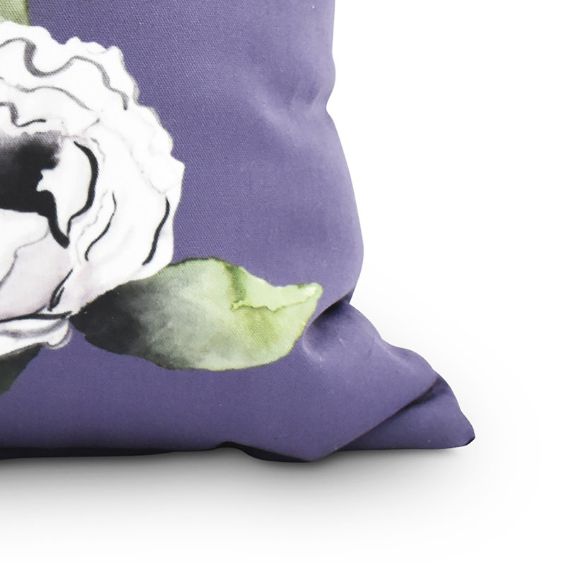 Housse et insert de coussin carré floral Fickle Florals, 26 po x 26 po, Mauve