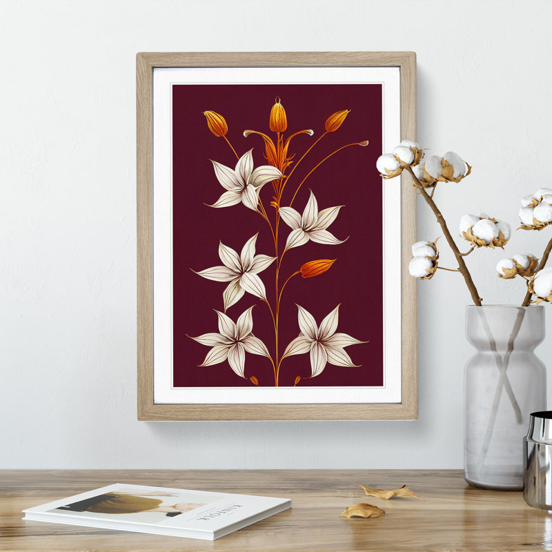 Flawless Flowers - Framed Print, 64cm H x 46cm W x 2cm D, Oak