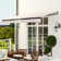 Outsunny 350cm W x 290cm D Polyester Cover Motorised Retractable Sunshade Awning