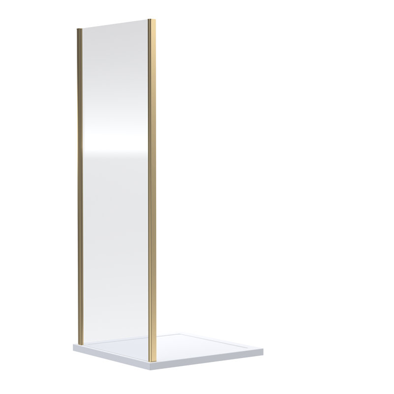 Rene 1900 x 800mm Side Panel, Brushed Brass