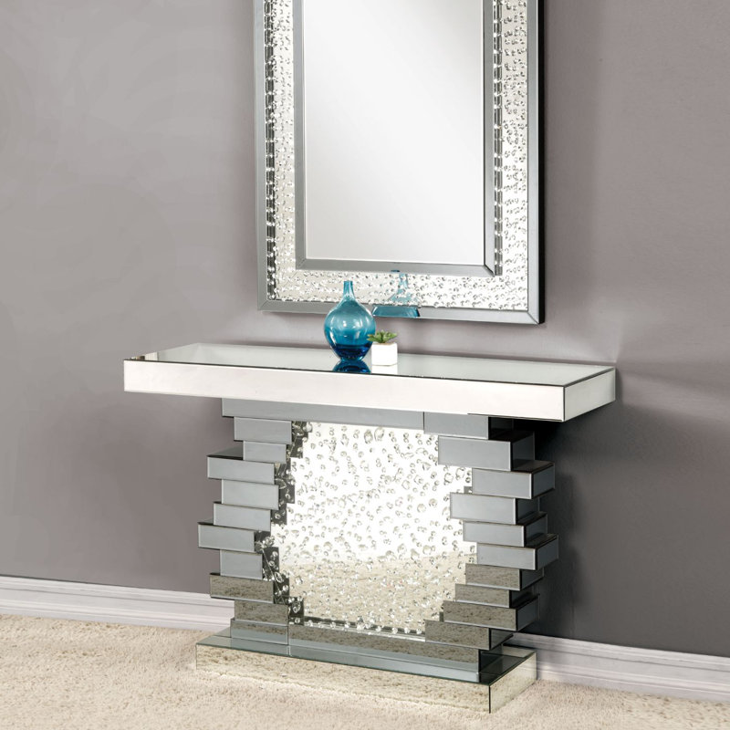 Longo 47'' Glass Console Table