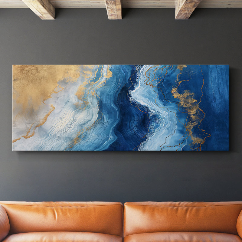 Abstract Series 4 #LI-Wide Gallery Wrapped Canvas, 12" H x 30" W