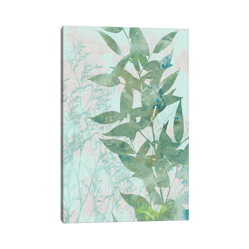 Watercolour Leaf Panel II by Jennifer Goldberger - Wrapped Canvas Panoramic Print, 152.5 cm H x 101.5 cm W