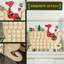 Calendrier de l'Avent de Noël - forme de traîneau du Père Noël, tiroirs à rebours 24 jours, bois naturel réutilisable (MDF), pré-assemblé pour bureau / manteau / foyer, l 8,9 po x l 3,1 po x H 14,2 po