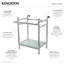 Base de lavabo en acier inoxydable avec tablette en verre Kingston-52102613