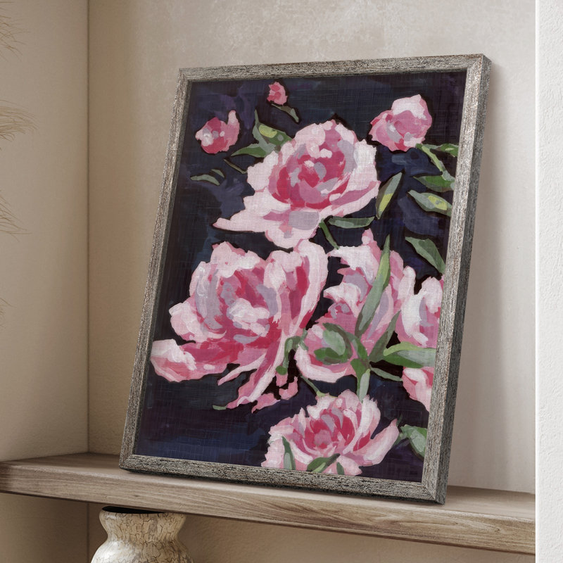 Meer Rosa II, reproduction encadrée - bois massif, H 11 po x l 9 po