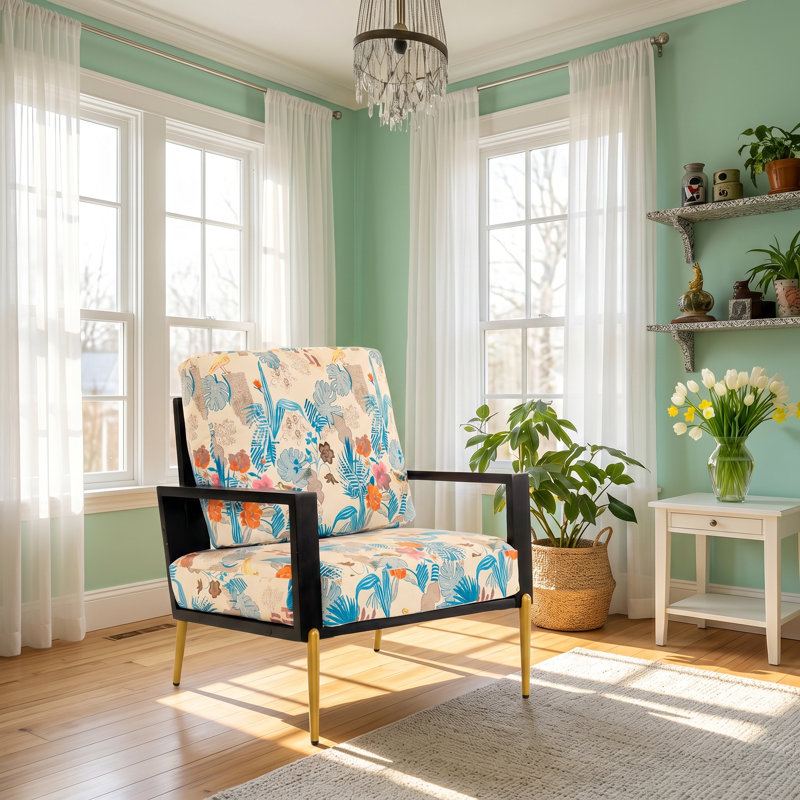Christopher Knight Home® 28.75" W x 29" D x 35.5" H Velvet Floral Armchair