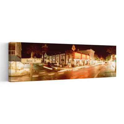 Sloppy Joe's Bar Duval Street Key West Florida USA by Jerry Driendl Photography - Wrapped Canvas Panoramic Print
