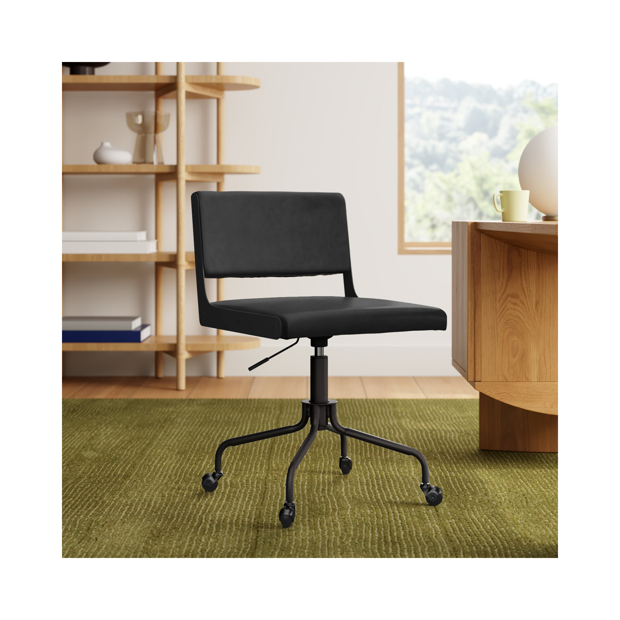 Mott Swivel Office Chair, Black