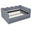 Lit de jour en vichy double avec deux tiroirs de rangement, port USB et adorable tissu en forme de vague-1079445664-1079445668
