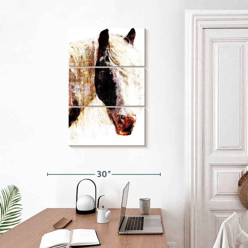Brampt Painted Horse Head, 32" H x 20" W