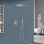 Système de douche carré mural de 10 pouces avec valve brute Topcraft-114861688