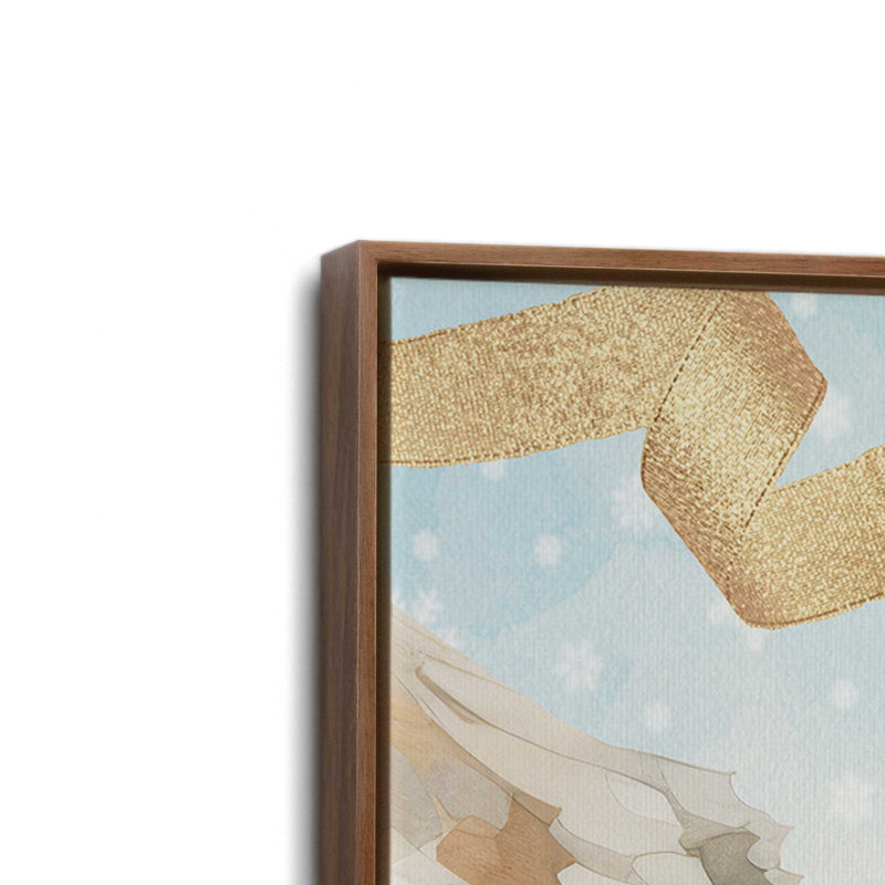 «Christmas Angel» par Nicole DeCamp, reproduction d'art, L 18 po x H 24 po, Brun, Toile avec cadre