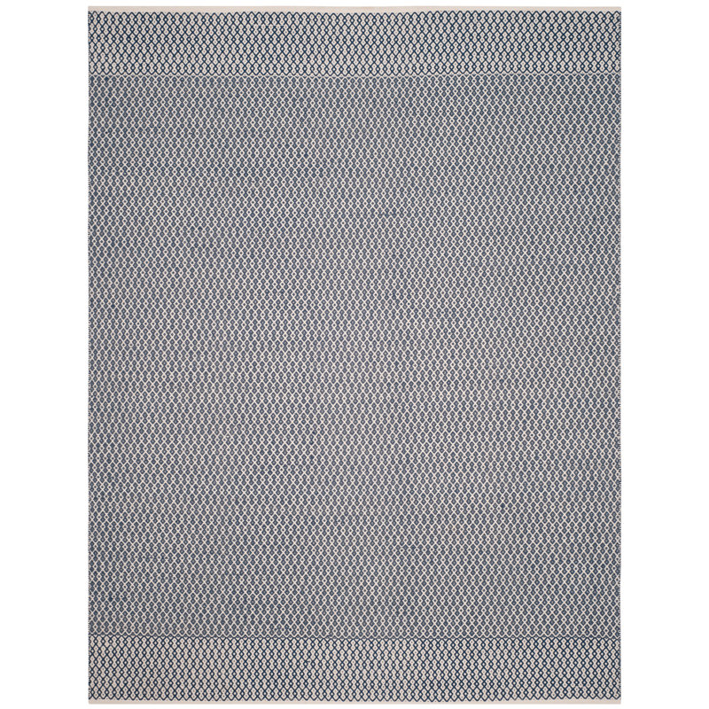 Bester Hand Woven Cotton Geometric Rug, Rectangle 8' x 10'