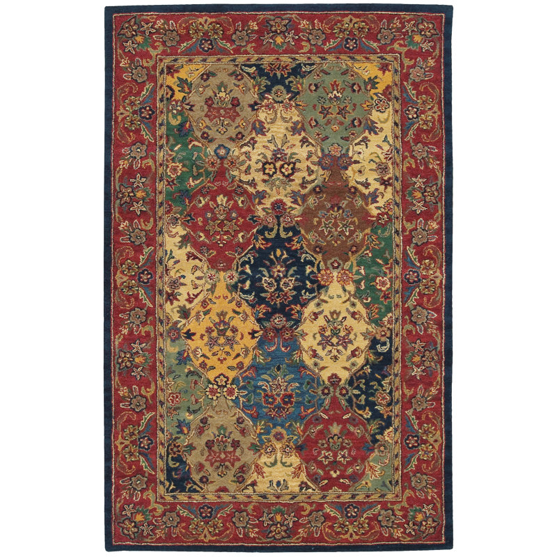 Garnet Lapis Multicolor Hand-Tufted Wool 5' x 8' Area Rug