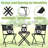 Portable Patio Dining Sets, Steel Rattan Modern Bistro For Balcony