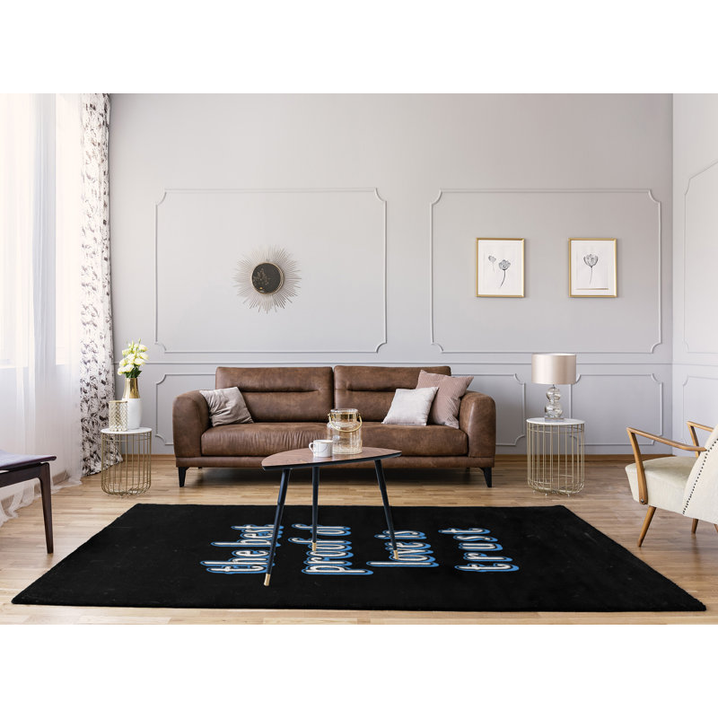 Quotes Chenille Indoor Rug, Rectangle 5' x 7'