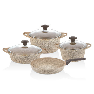 Batterie de cuisine de 7 pièces en granit Asir Group INC Belfry Kitchen Lorelei