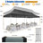 Canopy 10x30 Pop Up Canopy Tent Heavy Duty with 8 Sidewalls,UPF50+ and Waterproof 1500mm,3 Height Adjustable-112287369